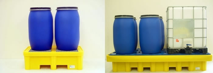 Vasche di contenimento in polietilene per cisternette e fusti