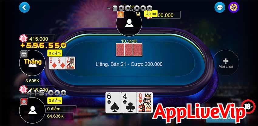 Các vòng chơi liêng